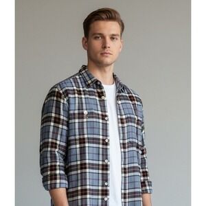 H&M Menswear Plaid Button Down Shirt - Long‎ Sleeve - Regular Fit